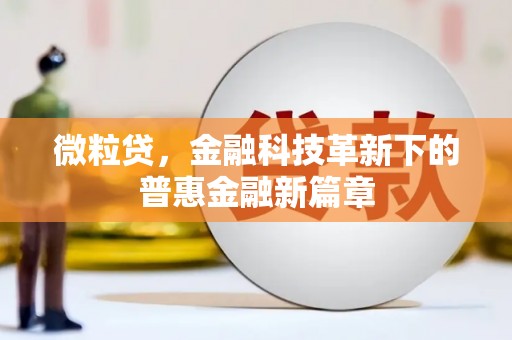 怒江微粒贷，金融科技革新下的普惠金融新篇章
