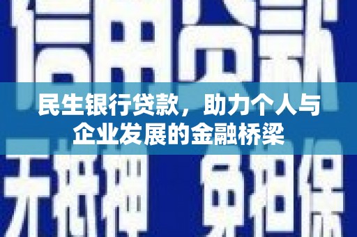 怒江民生银行贷款，助力个人与企业发展的金融桥梁