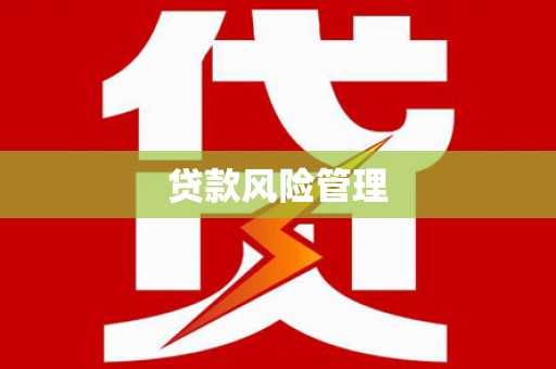 怒江贷款风险管理