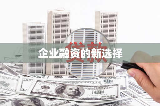 怒江企业融资的新选择