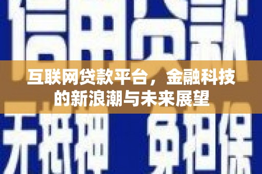 怒江互联网贷款平台，金融科技的新浪潮与未来展望