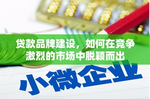 怒江贷款品牌建设，如何在竞争激烈的市场中脱颖而出