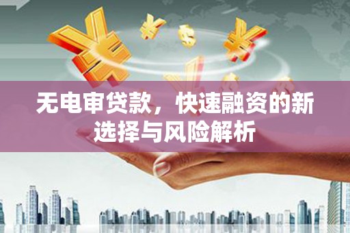 怒江无电审贷款，快速融资的新选择与风险解析