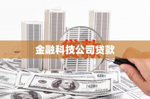 怒江金融科技公司贷款
